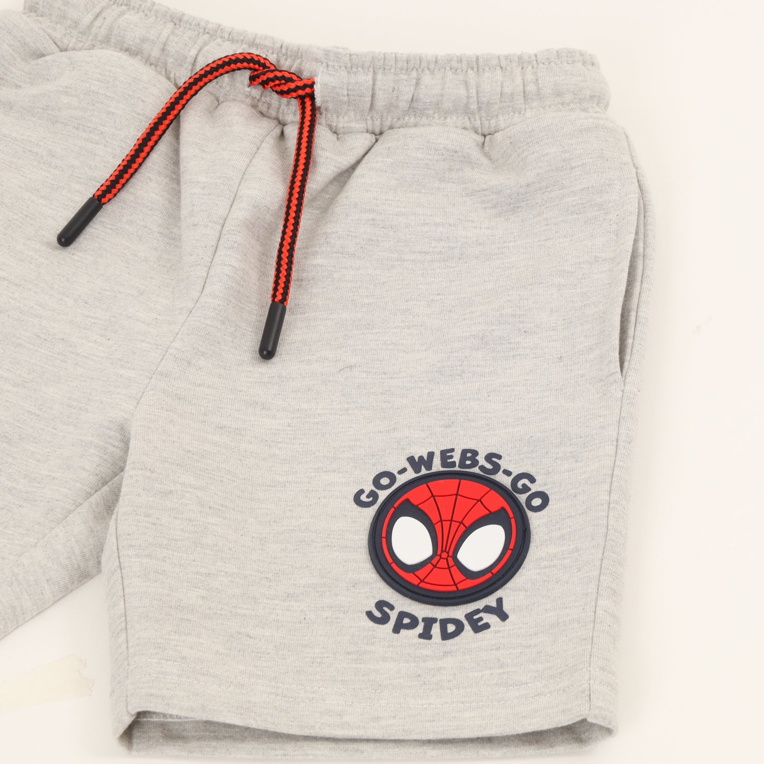 Short Cordón Niño Gris Personaje Spidey Marvel