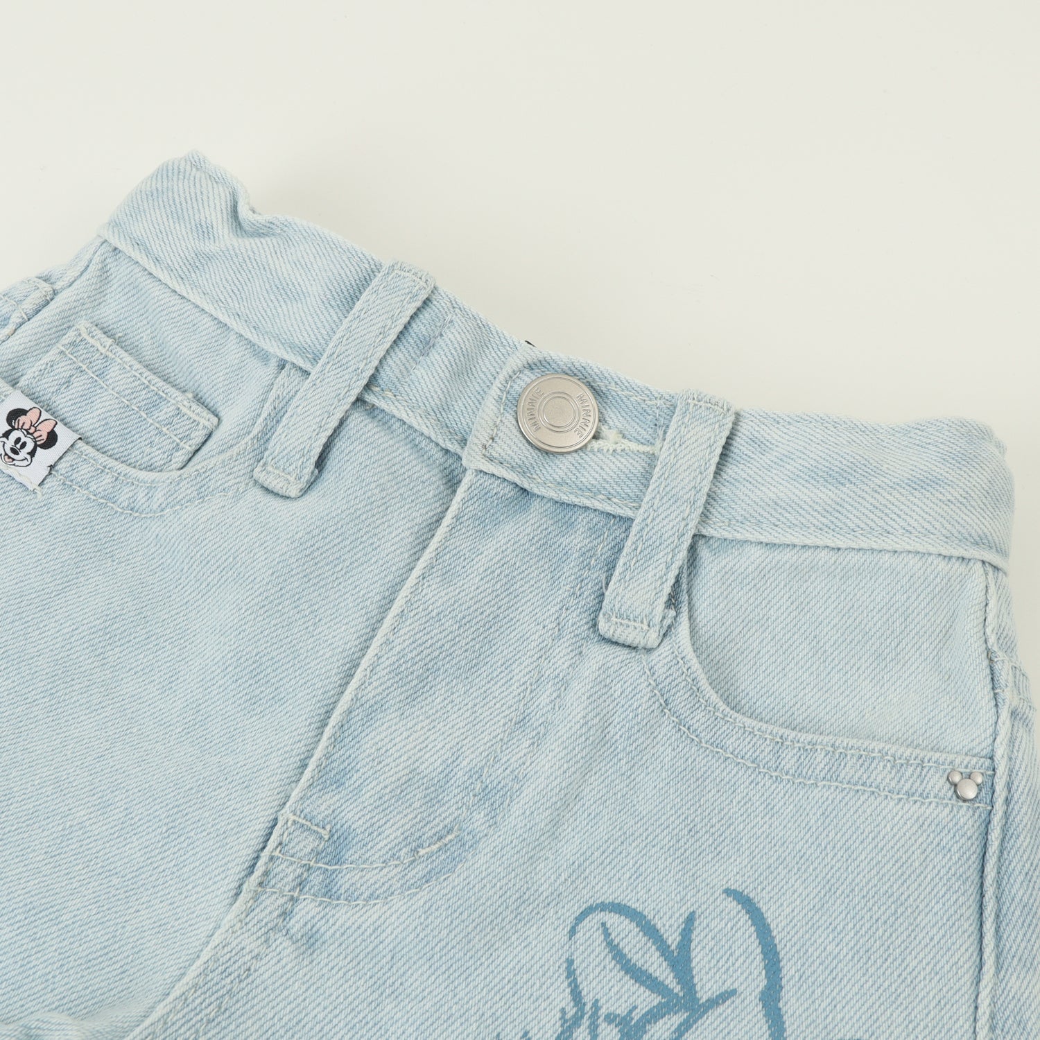 Short Niña Azul Jeans Minnie Disney
