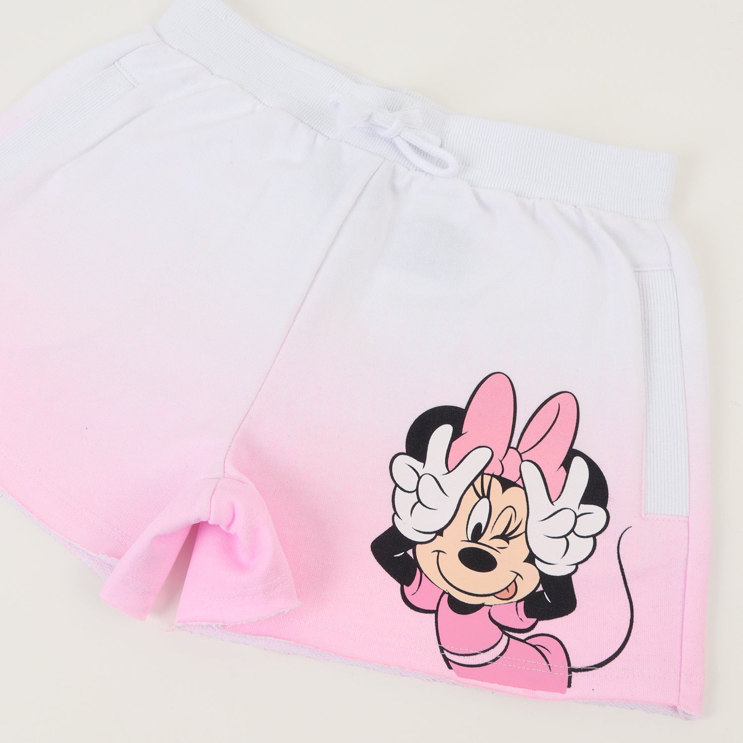 Short Cordón Niña Blanco Tie Dye Minnie Mouse Disney