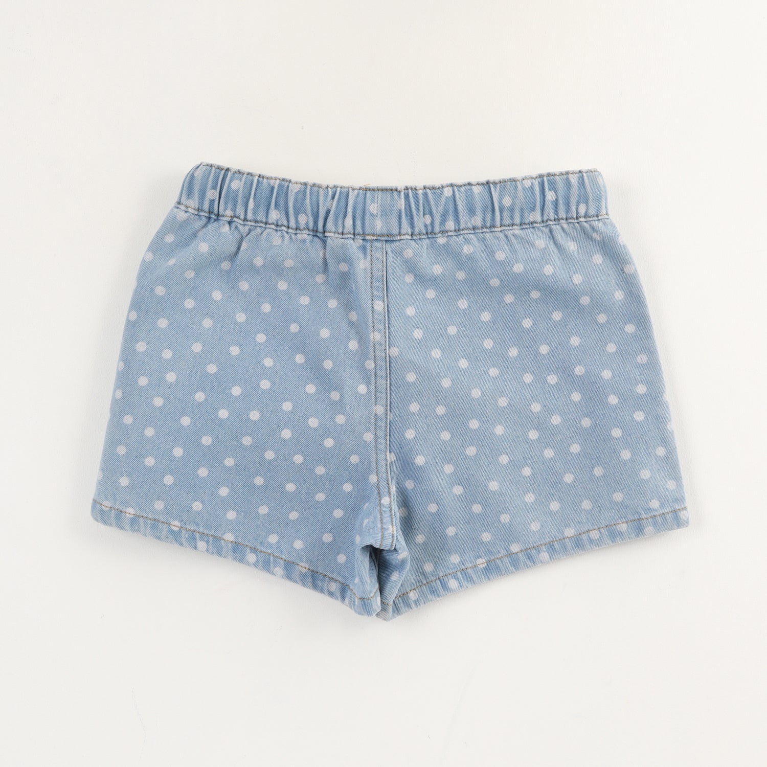 Short Niña Azul Mezclilla Puntos Minnie Disney