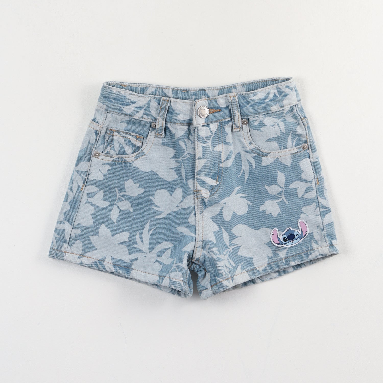 Short Niña Celeste Mezclilla Lilo & Stitch Disney