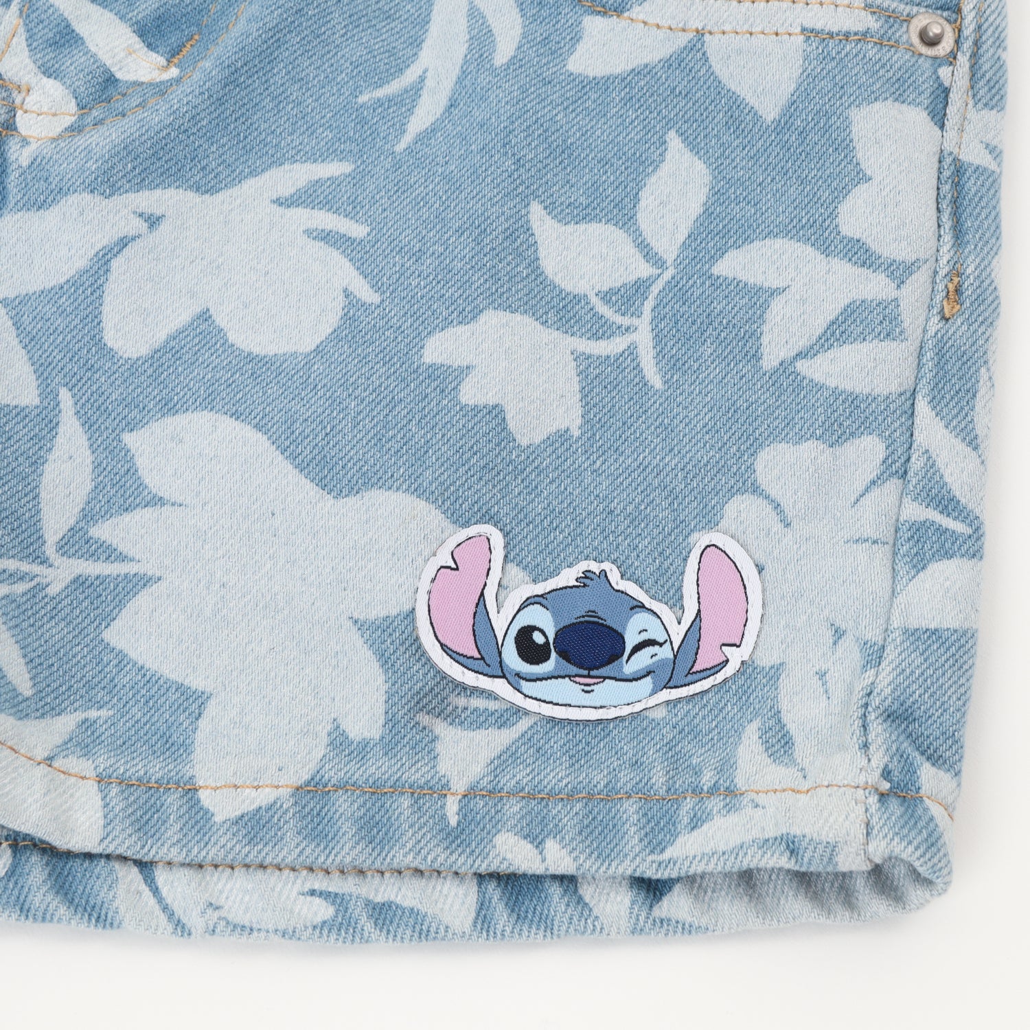 Short Niña Celeste Mezclilla Lilo & Stitch Disney