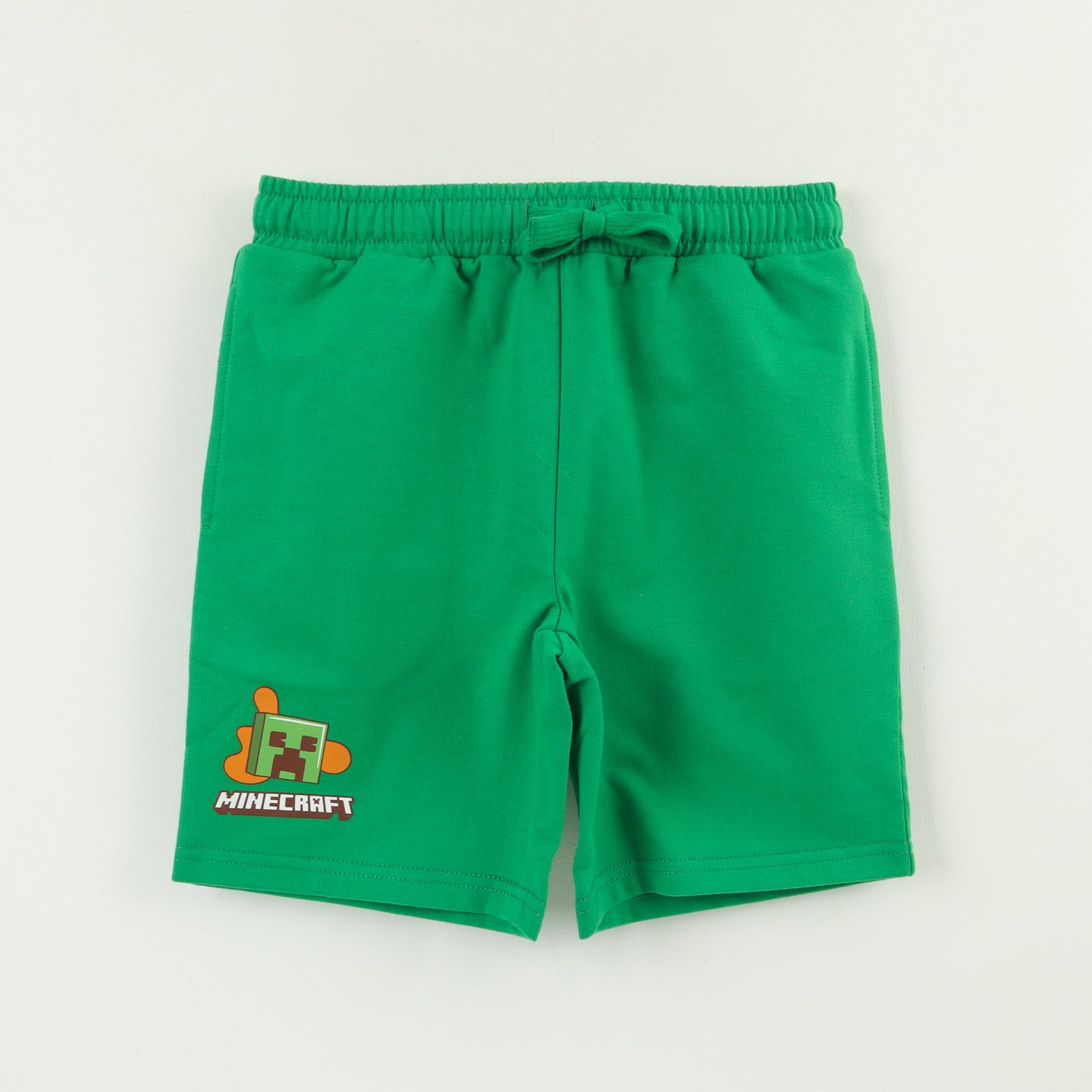 Short Niño Verde Bolsillo Trasero Creeper Minecraft