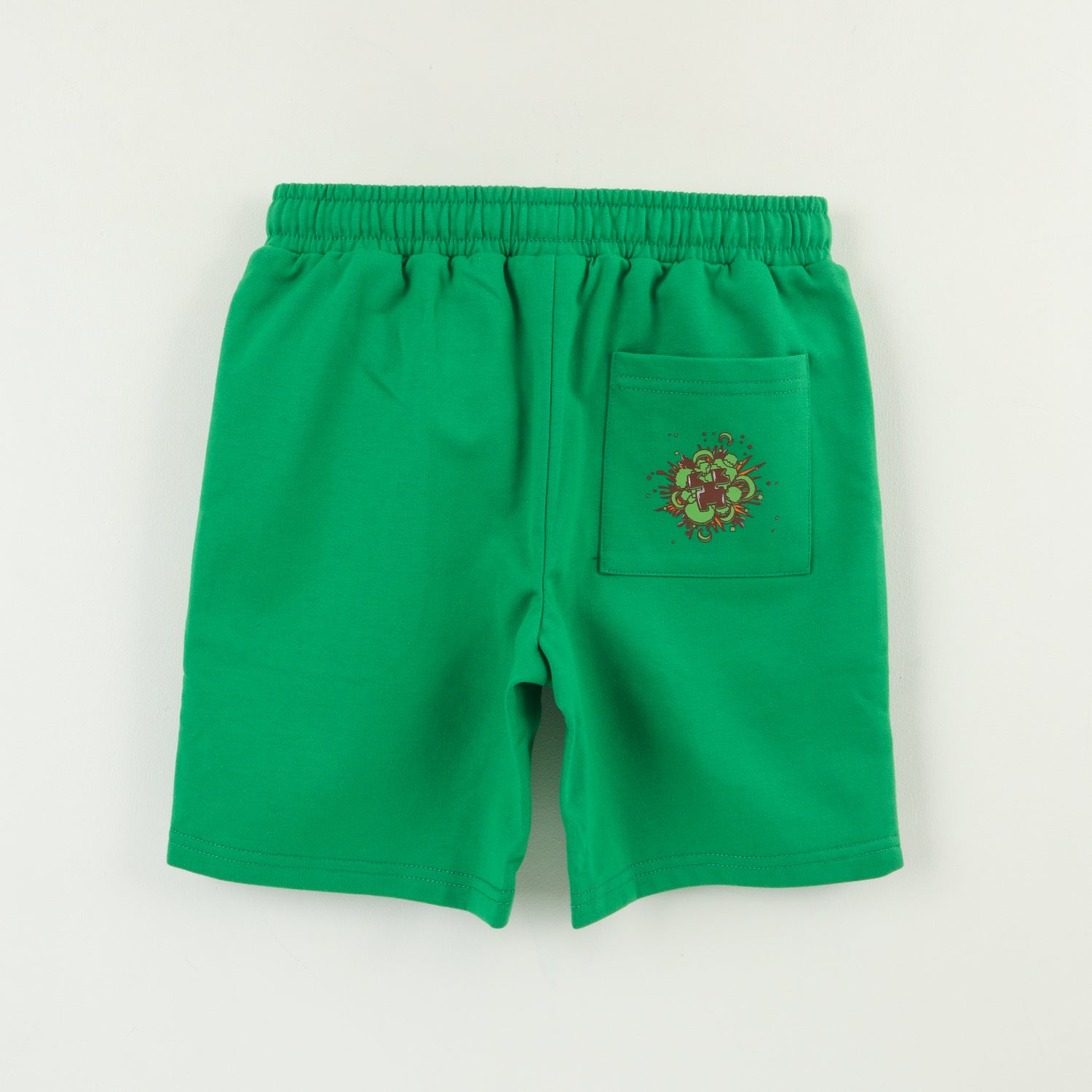 Short Niño Verde Bolsillo Trasero Creeper Minecraft