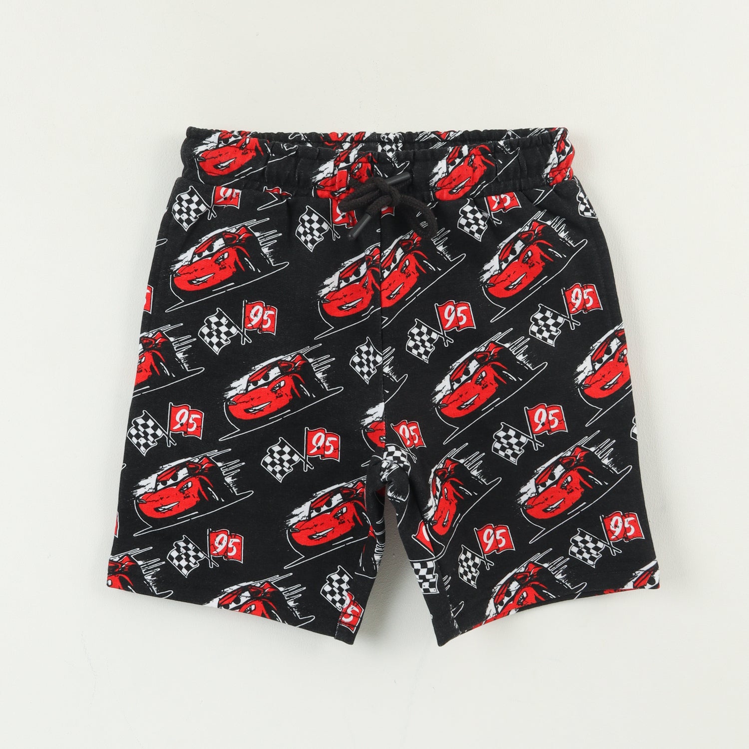 Short Cordón Niño Negro Full Print Cars Disney