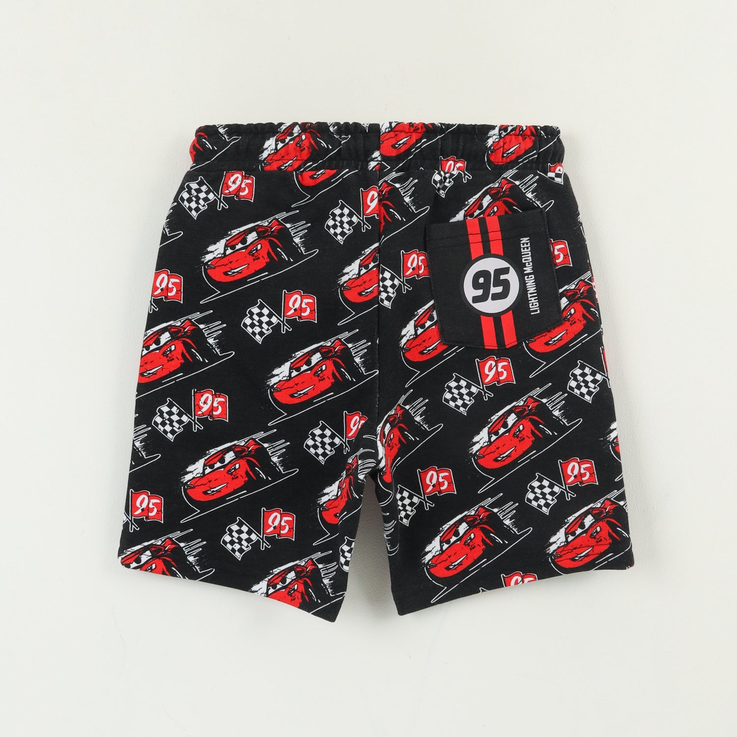 Short Cordón Niño Negro Full Print Cars Disney