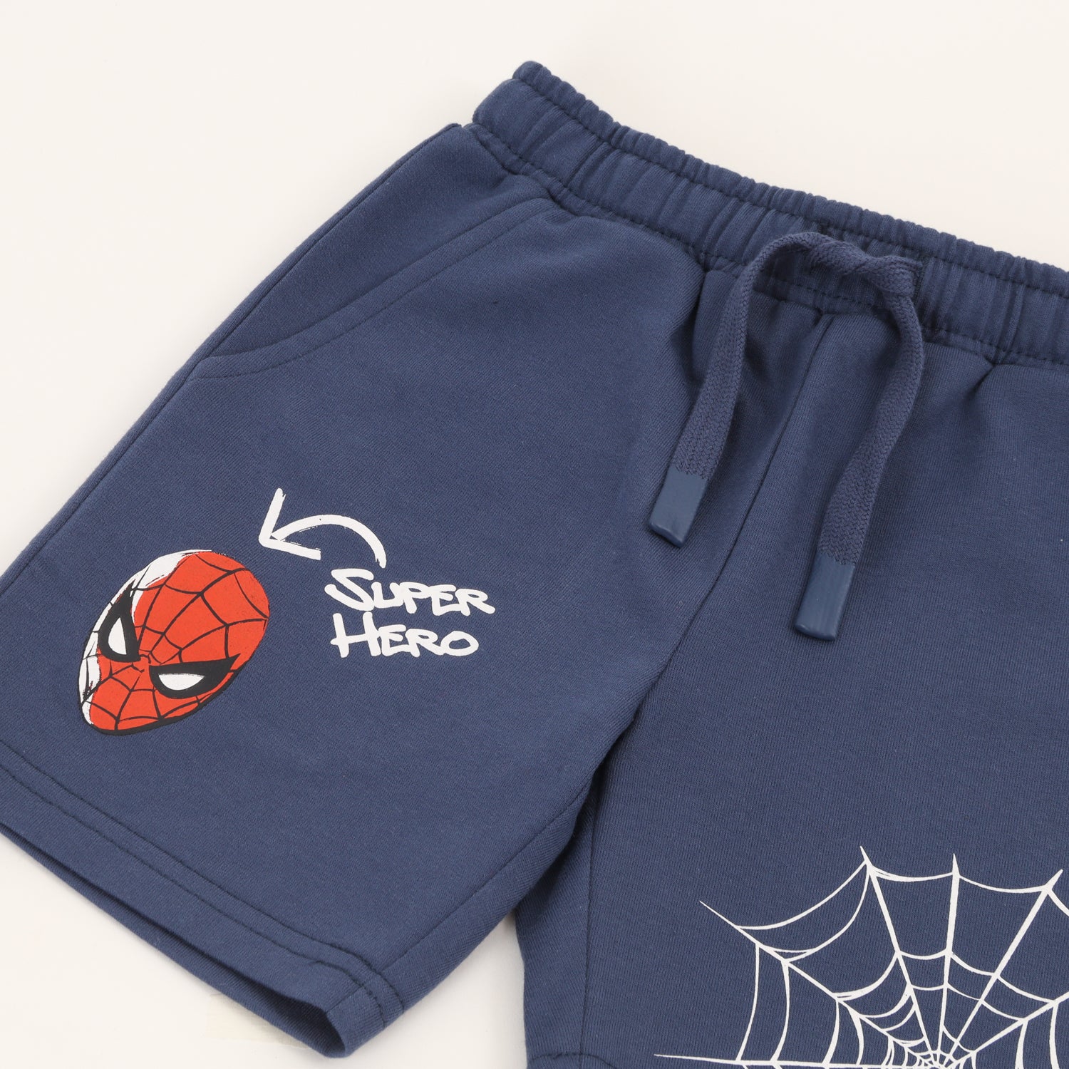 Short Cordón Niño Azul Personaje Spiderman Marvel