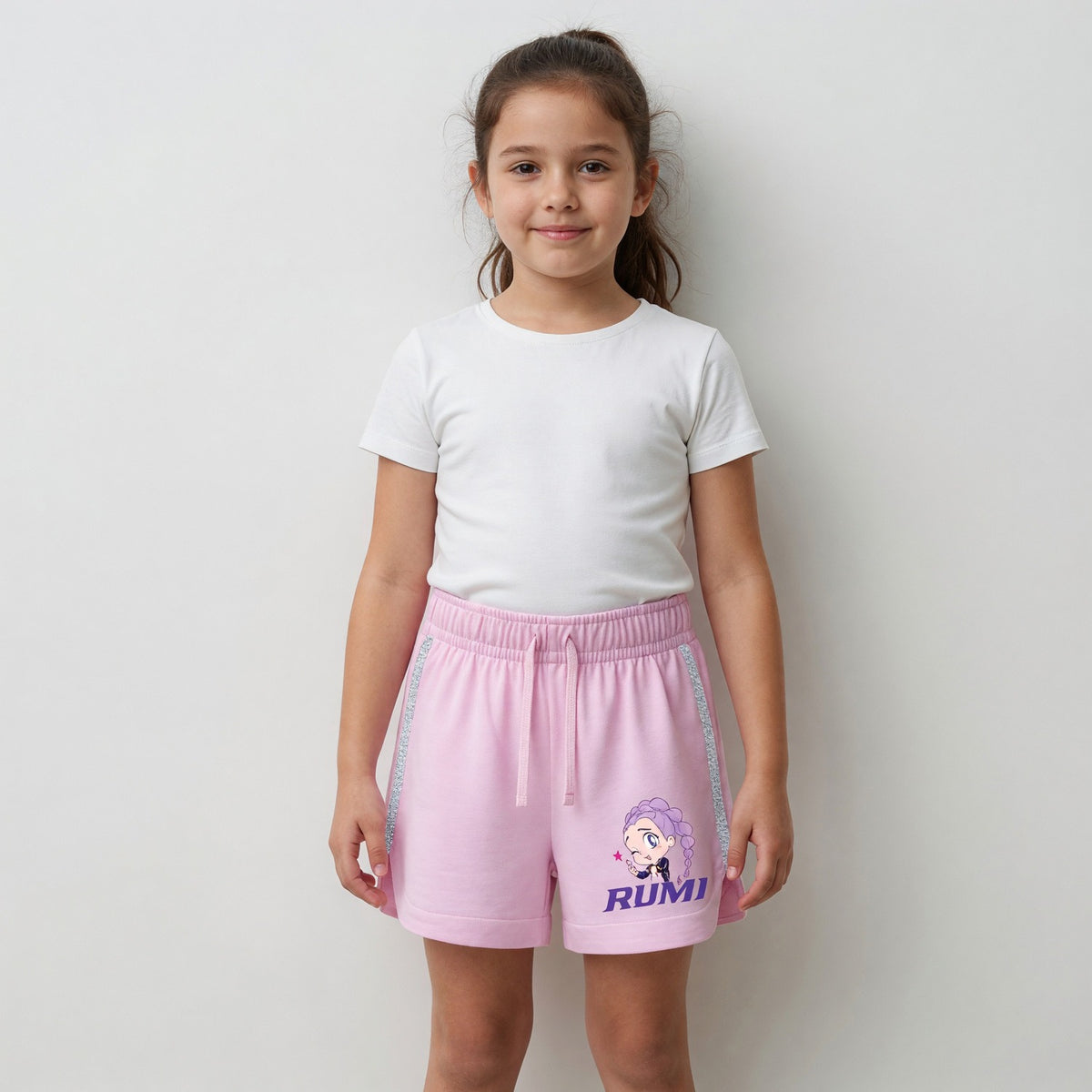 Short Niña Kpop Demon Hunters Rosado - Shorts Chile | The Brands Club cl