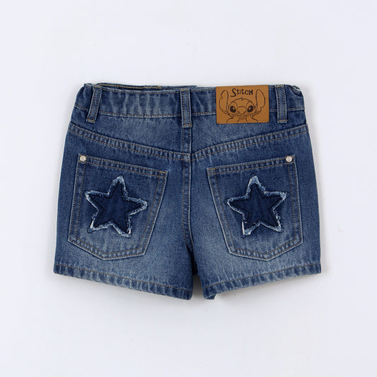 Short Mezclilla Niña Lilo & Stitch Disney Azul - Shorts Chile | The Brands Club cl