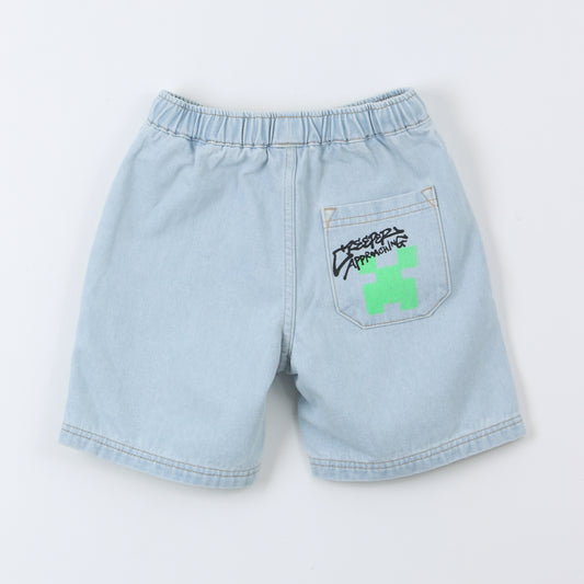 Short Mezclilla Niño Minecraft Celeste - Shorts Chile | The Brands Club cl