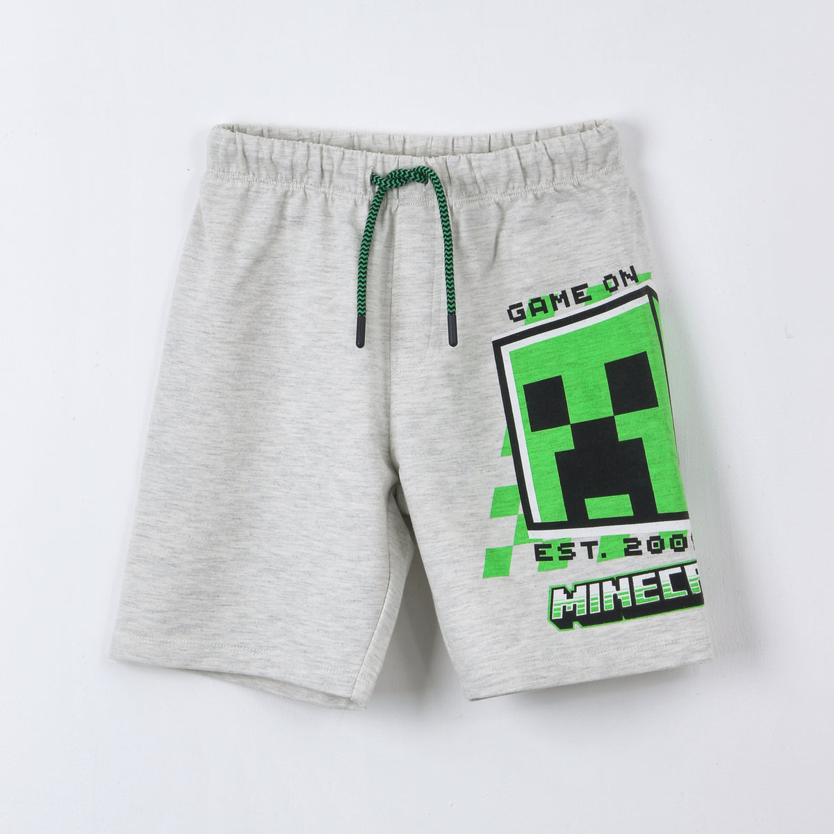 Short Niño Minecraft Creeper Gris - Shorts Chile | The Brands Club cl