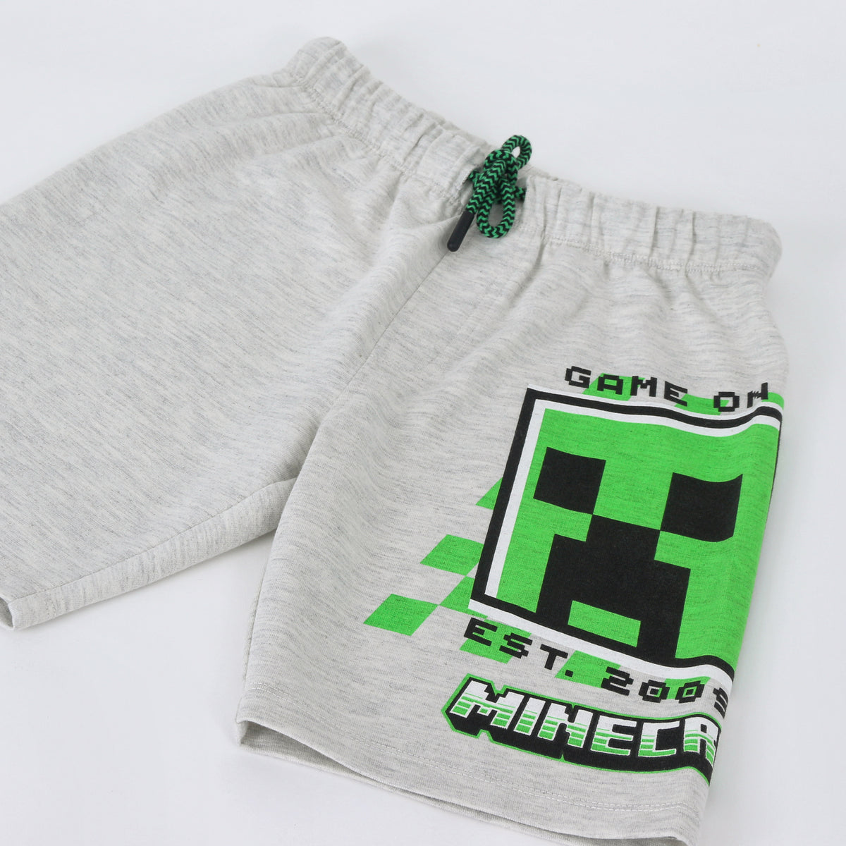 Short Niño Minecraft Creeper Gris - Shorts Chile | The Brands Club cl