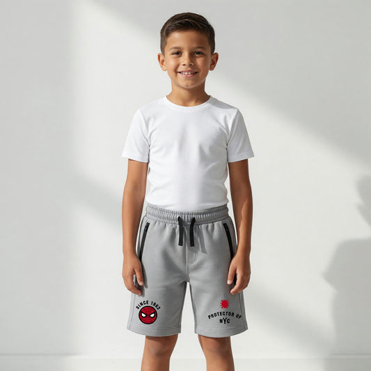 Short Niño Spiderman Marvel Gris Mel - Shorts Chile | The Brands Club cl