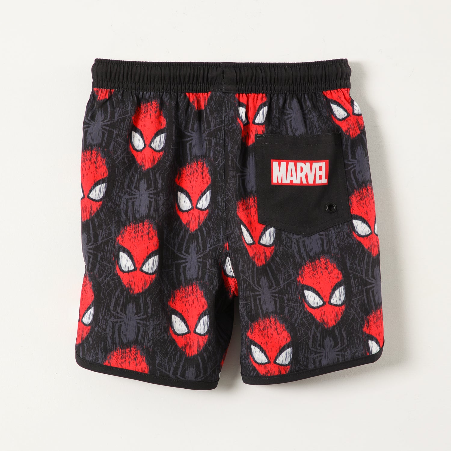 Traje de Baño Niño Caras Spiderman Negro Marvel