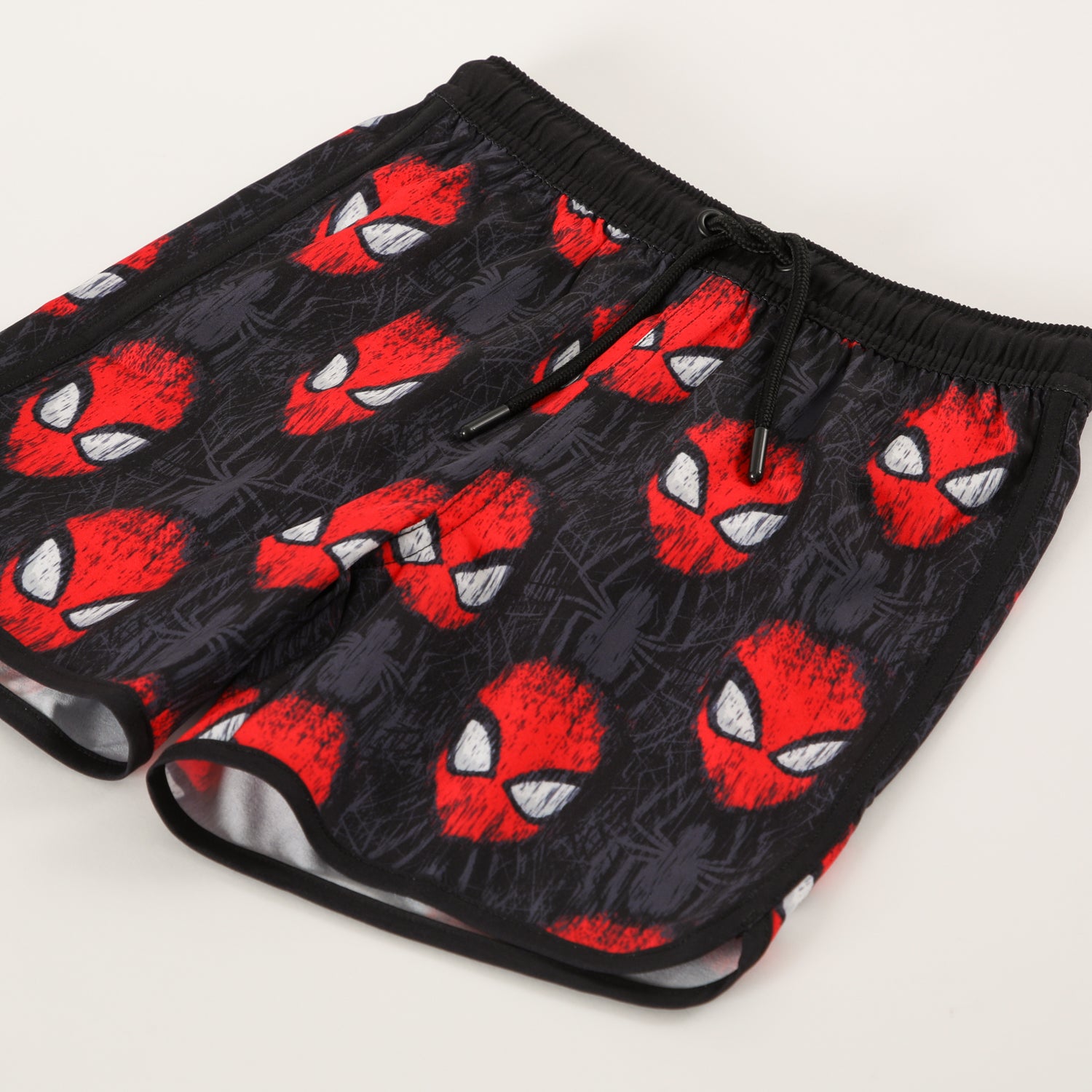 Traje de Baño Niño Caras Spiderman Negro Marvel