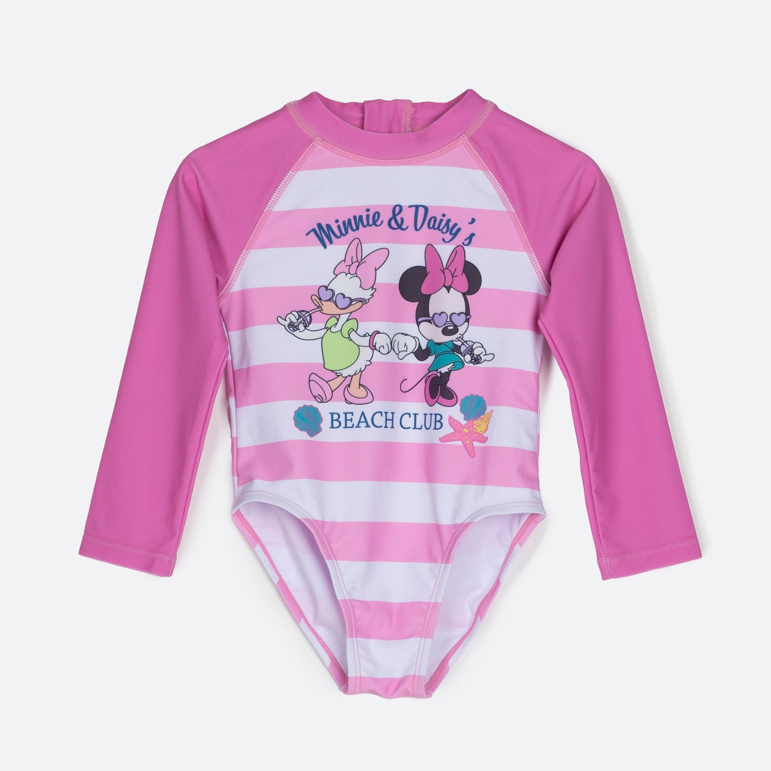 Traje de Baño Niña Daisy y Minnie Rosado Disney