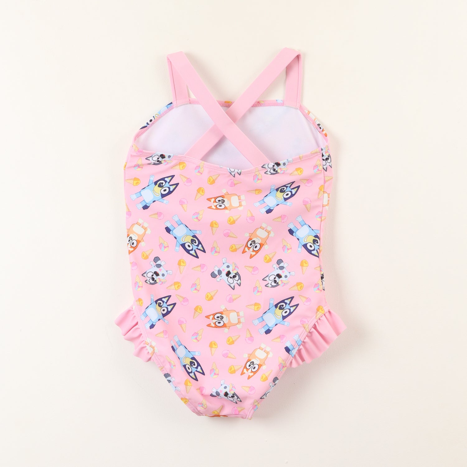 Traje de Baño Tirantes Niña Rosado Bluey & Bingo Bluey