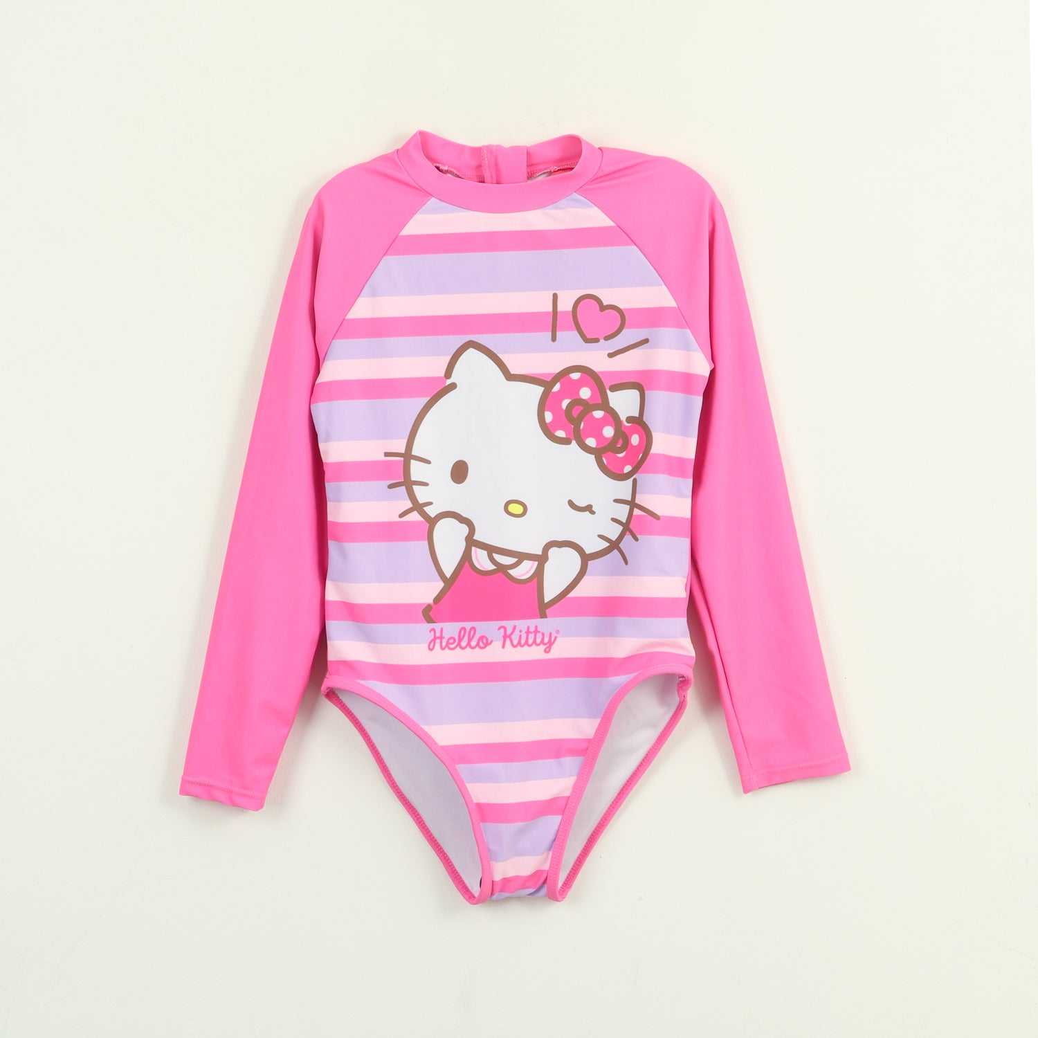 Traje de baño Niña Rosado Rayas Estampado Hello Kitty