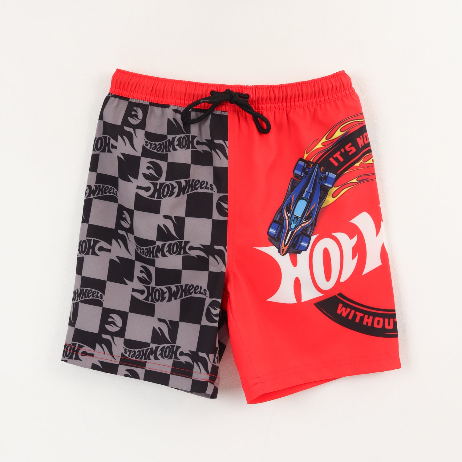 Short y Bolsa Niño Rojo Full Print Bolsillo Hot Wheels