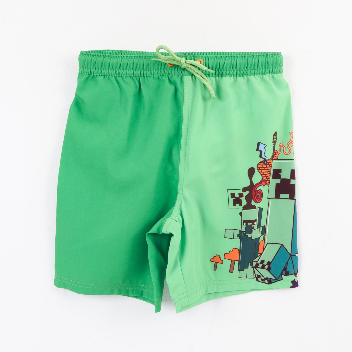Short y Bolsa Niño Creeper Verde Minecraft
