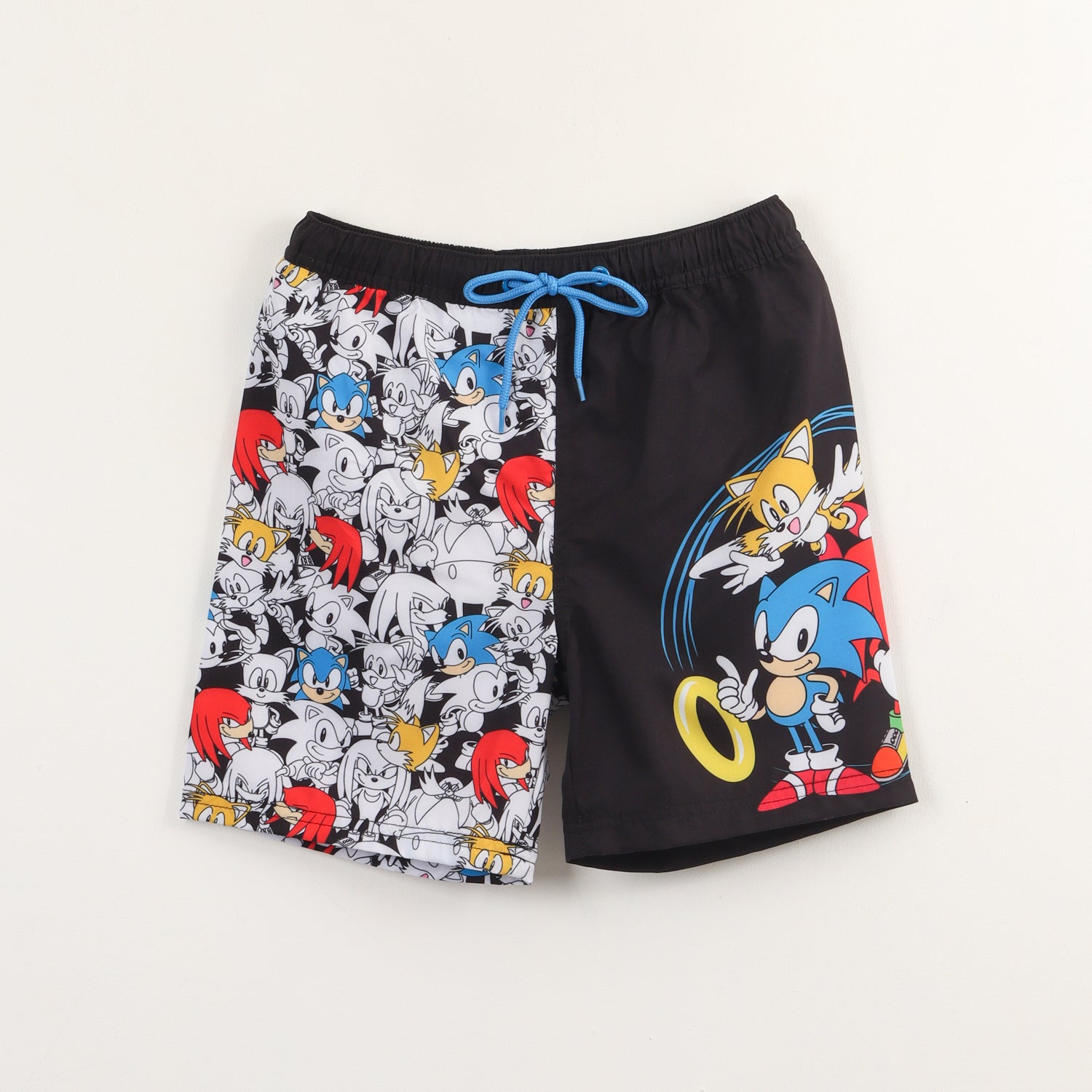Short Con Bolsa Niño Negro Personajes Sonic