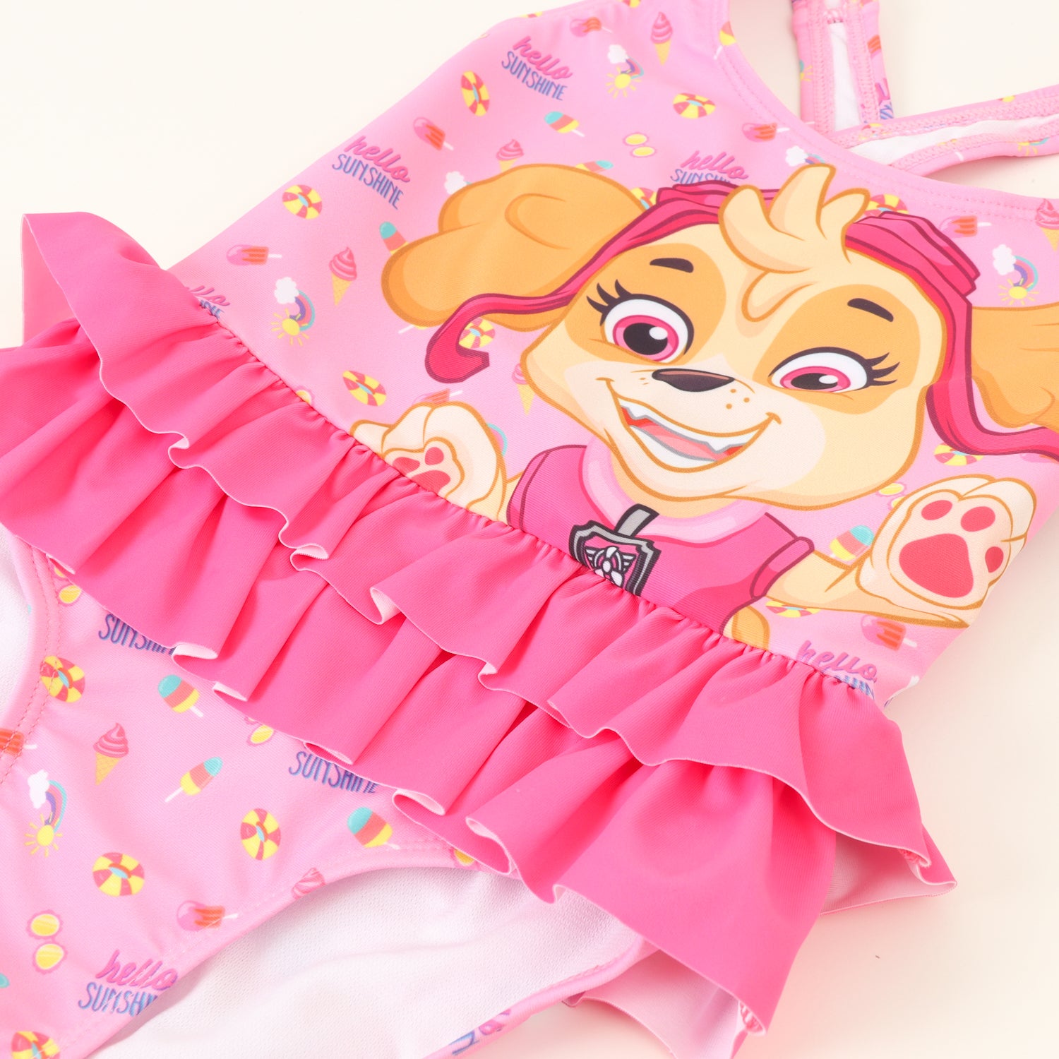 Traje de Baño Tull Niña Rosado Skye Paw Patrol