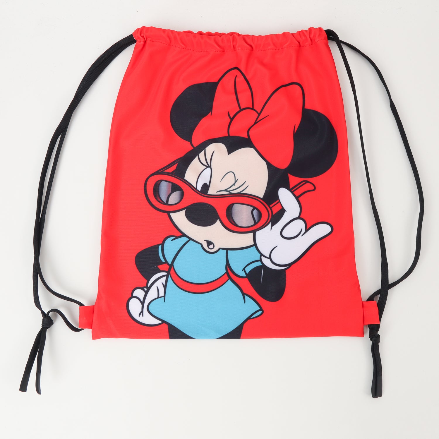 Bikini y Bolsa Rojo Niña Full Print Caritas Minnie Disney