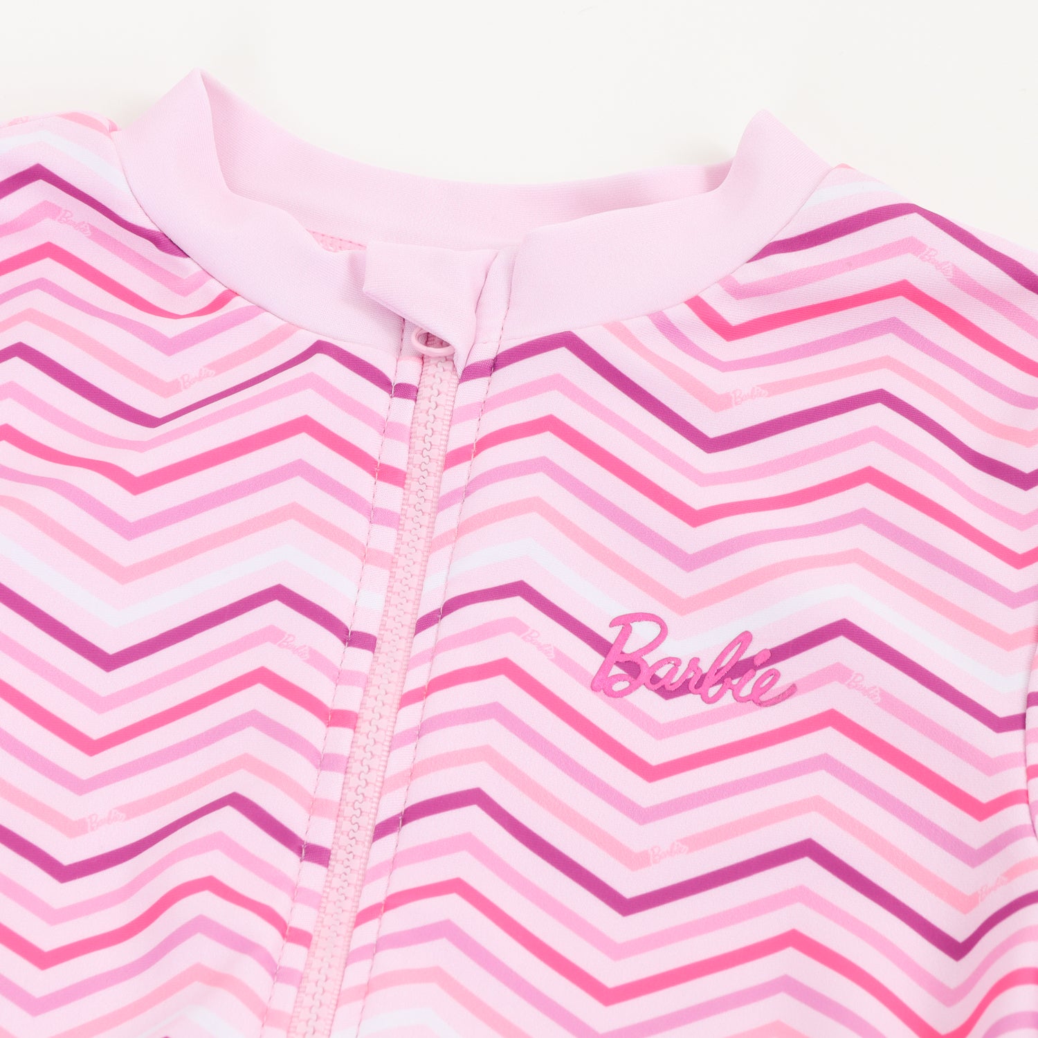Traje de baño entero Niña Rosado Rayas Estampado Barbie