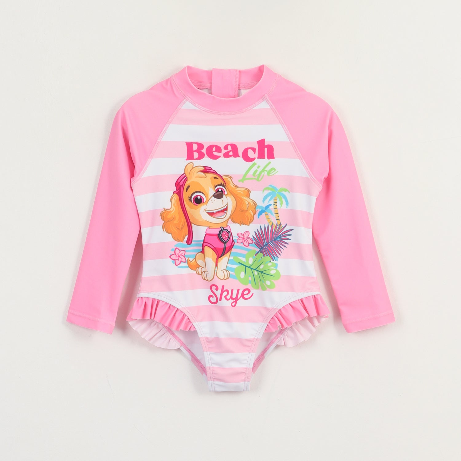Traje de baño Niña Rosado Rayas Estampado Paw Patrol