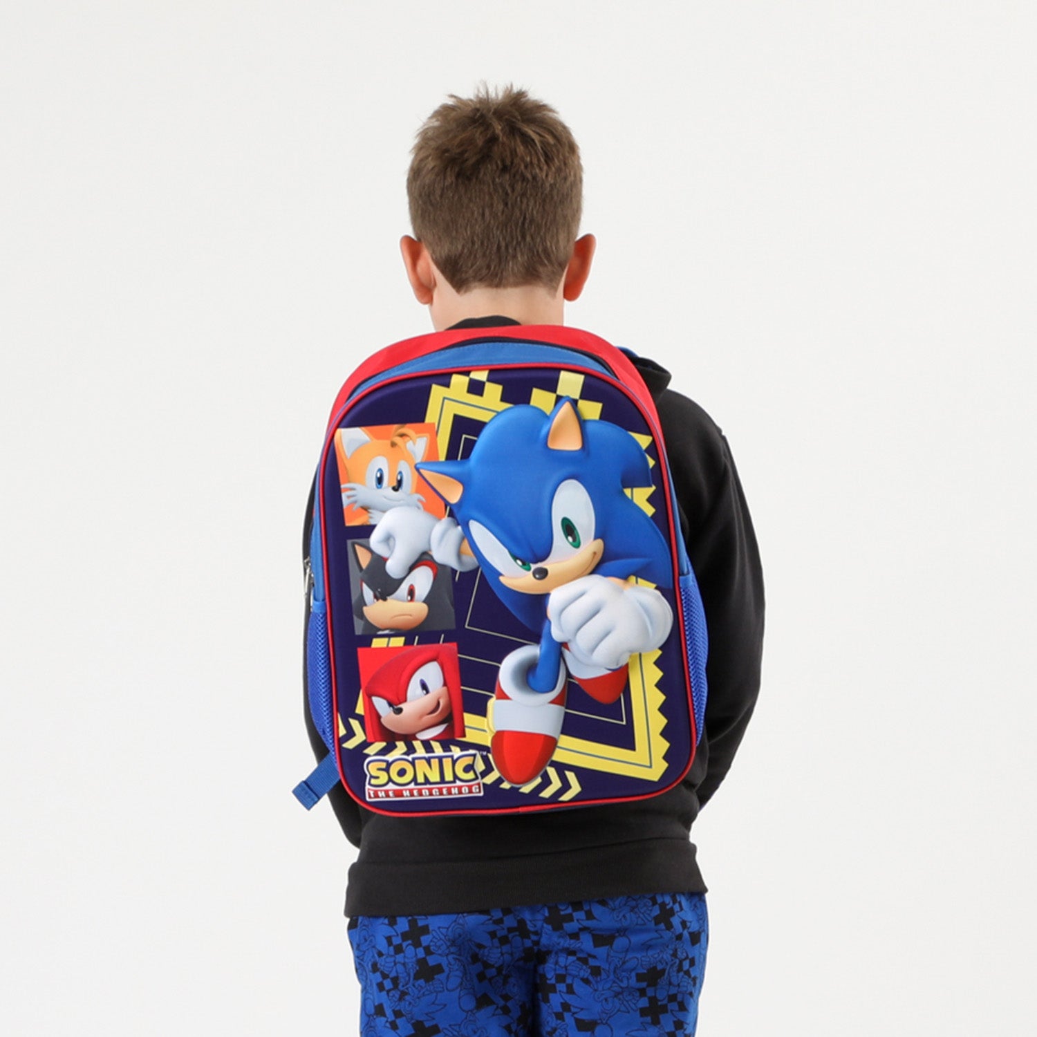 Mochila Niño Personajes 3D Azul Sonic