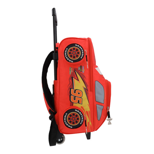 Mochila Escolar con Ruedas Niño Rayo McQueen Rojo Disney - Mochilas Chile | The Brands Club cl