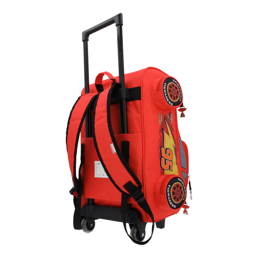 Mochila Escolar con Ruedas Niño Rayo McQueen Rojo Disney - Mochilas Chile | The Brands Club cl