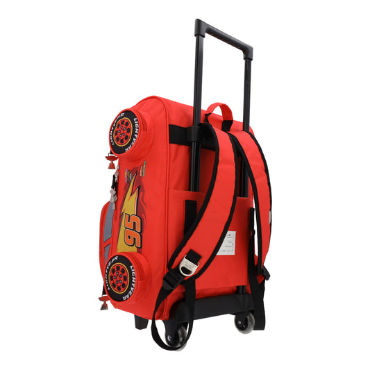 Mochila Escolar con Ruedas Niño Rayo McQueen Rojo Disney - Mochilas Chile | The Brands Club cl