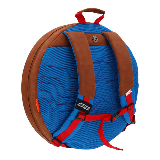 Mochila Escolar Niño Escudo Capitán America Rojo Marvel - Mochilas Chile | The Brands Club cl