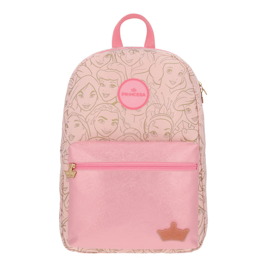 Mochila Escolar Niña Print Princesas Rosado Disney - Mochilas Chile | The Brands Club cl