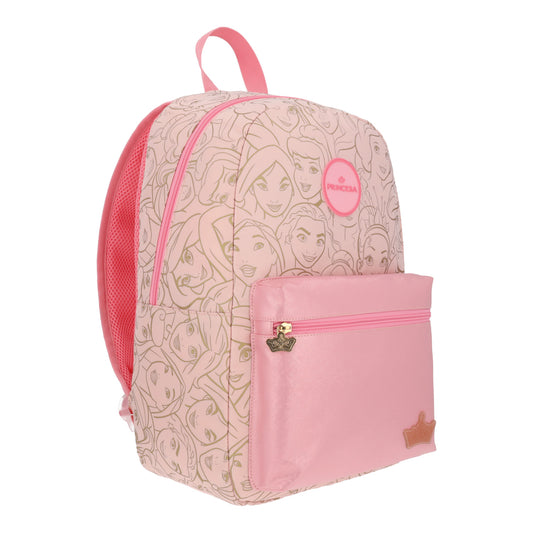Mochila Escolar Niña Print Princesas Rosado Disney - Mochilas Chile | The Brands Club cl