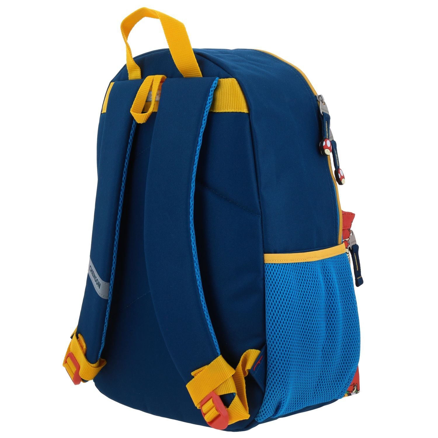 Mochila Escolar Niño Bolsillo Print Azul Mario Bros