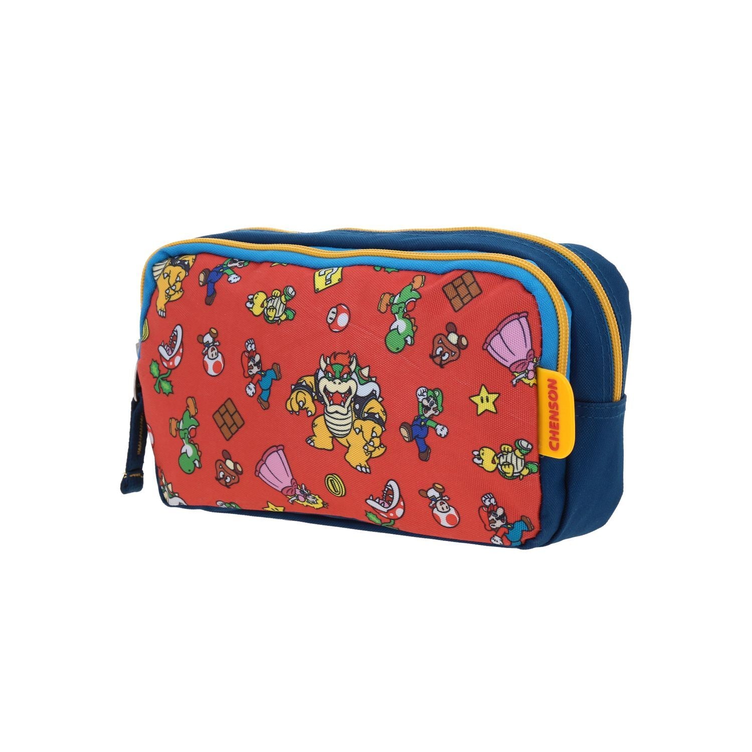 Estuche Escolar Niño Print Personajes Azul Mario Bros