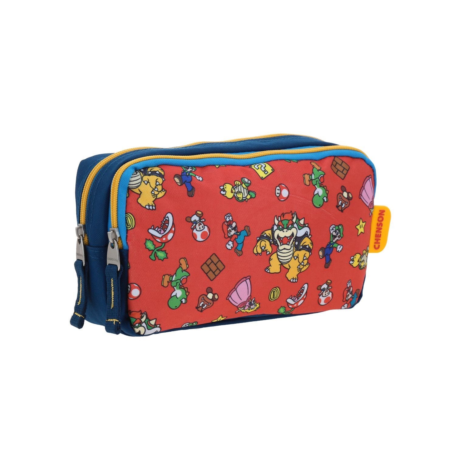 Estuche Escolar Niño Print Personajes Azul Mario Bros