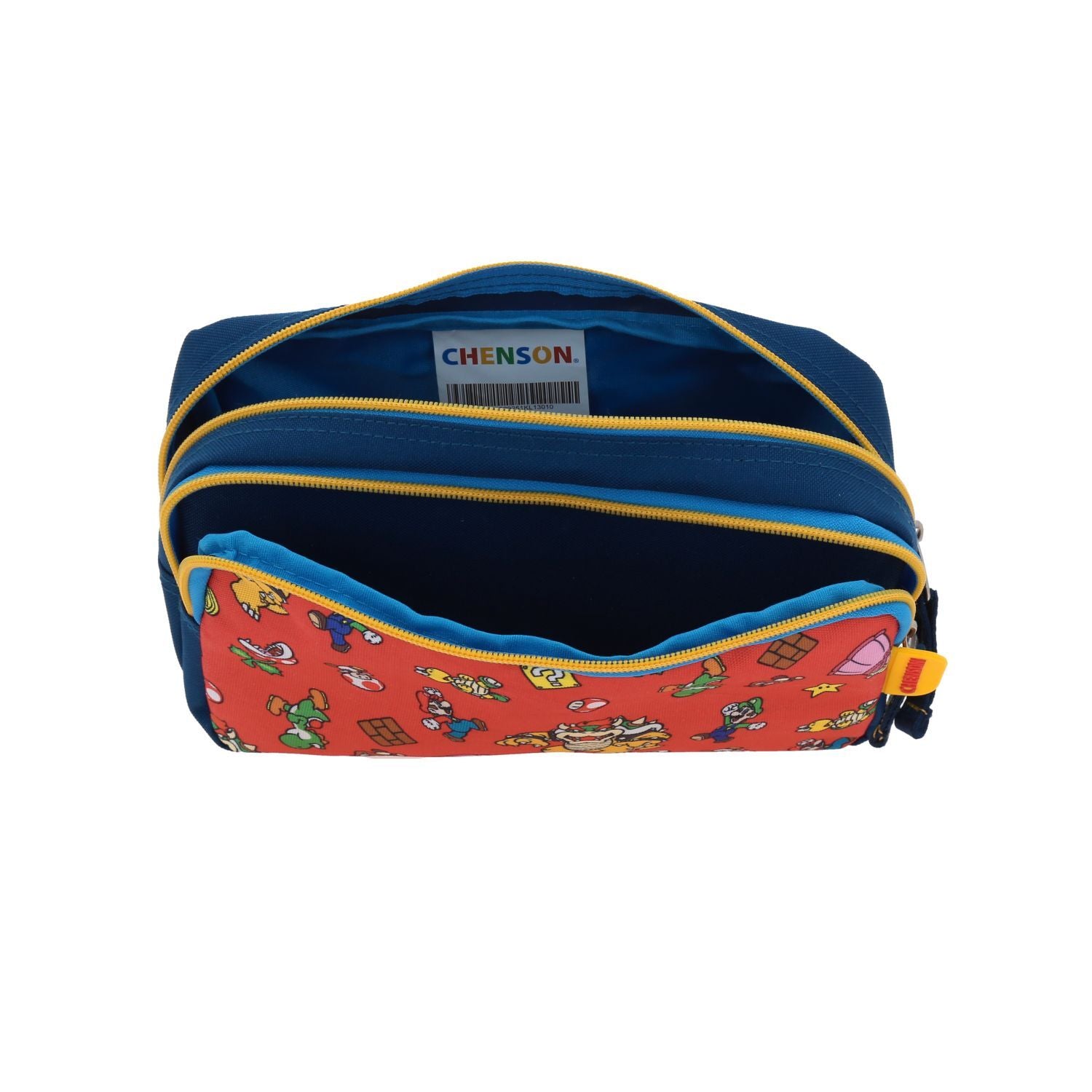 Estuche Escolar Niño Print Personajes Azul Mario Bros - Estuches Chile | The Brands Club cl