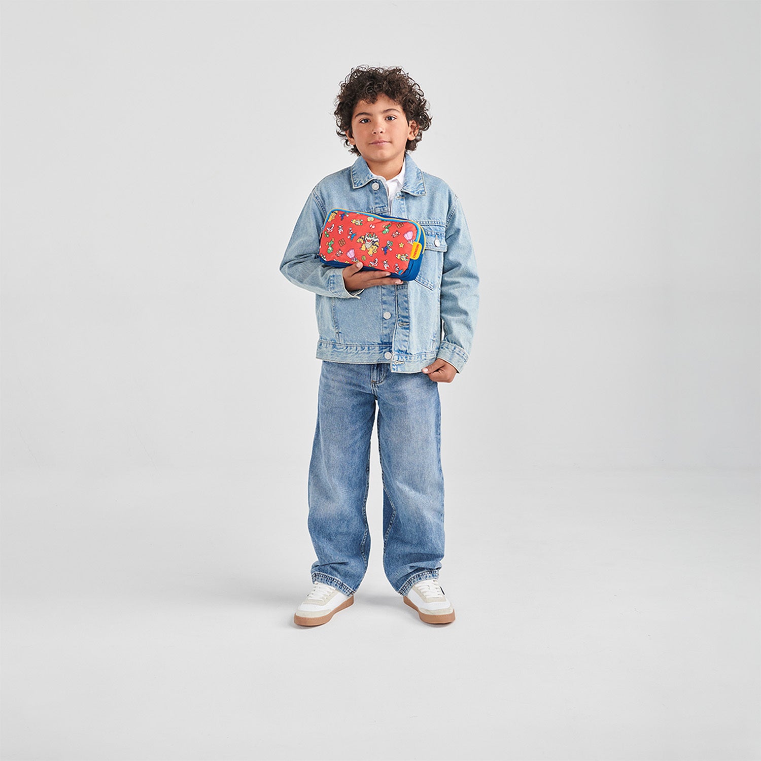 Estuche Escolar Niño Print Personajes Azul Mario Bros - Estuches Chile | The Brands Club cl