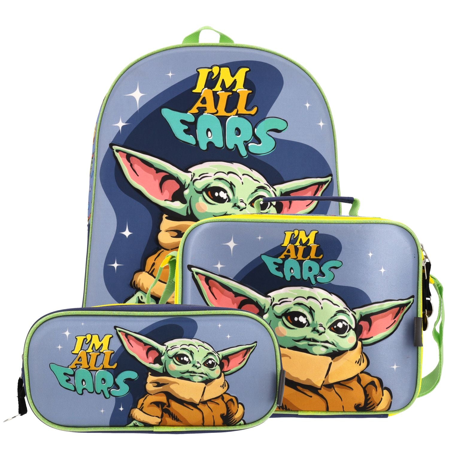 Set 3 en 1 Escolar Niño Grogu Azul Star Wars - Chile | The Brands Club cl