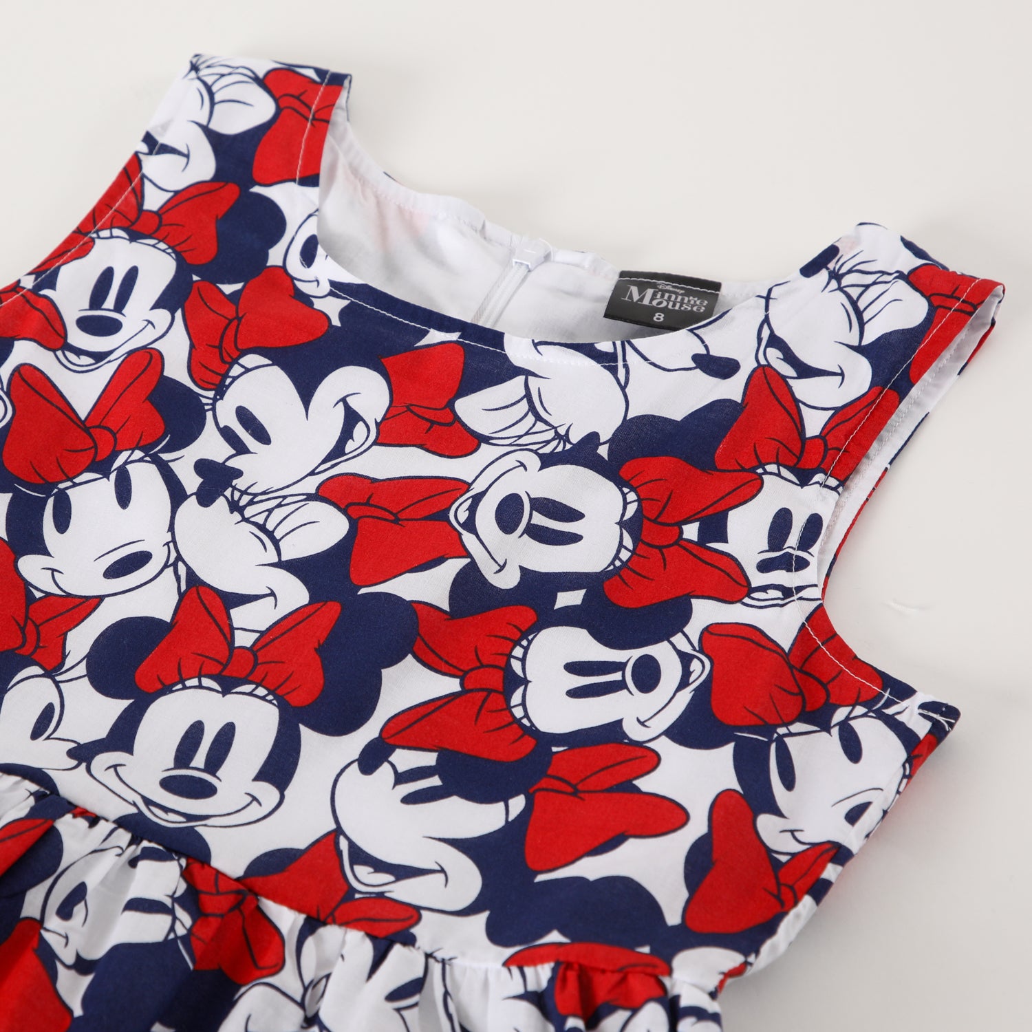 Vestido Niña Minnie Full Print Blanco Disney