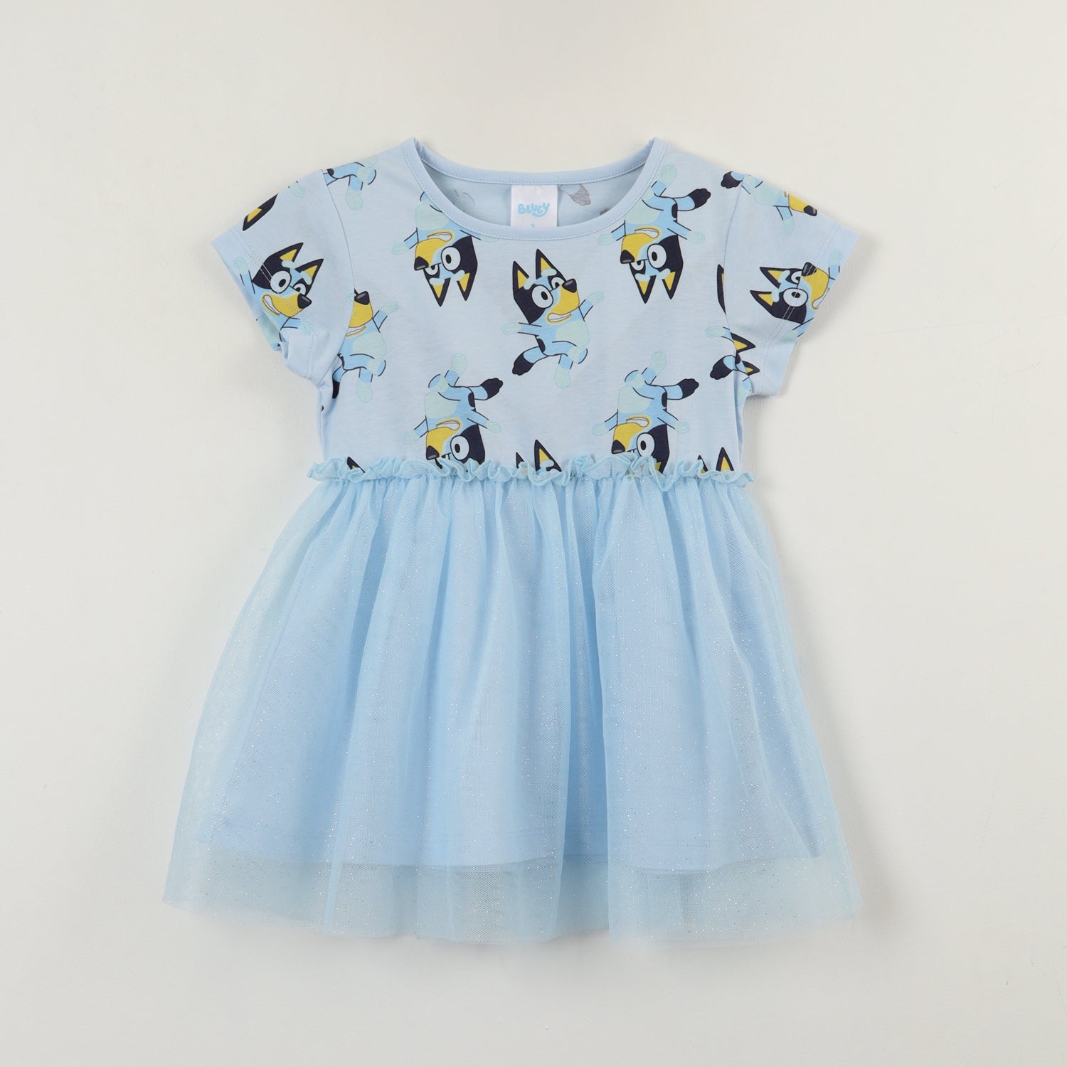 Vestido Niña Tull Bailando Celeste Bluey