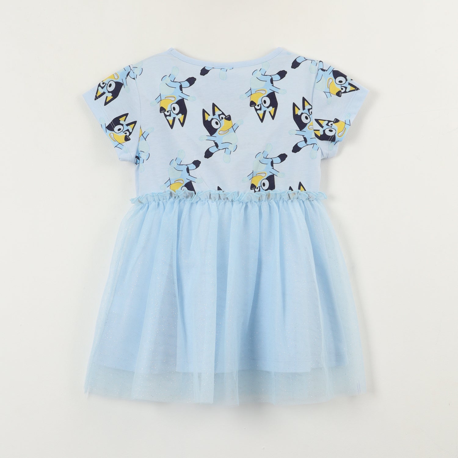 Vestido Niña Tull Bailando Celeste Bluey