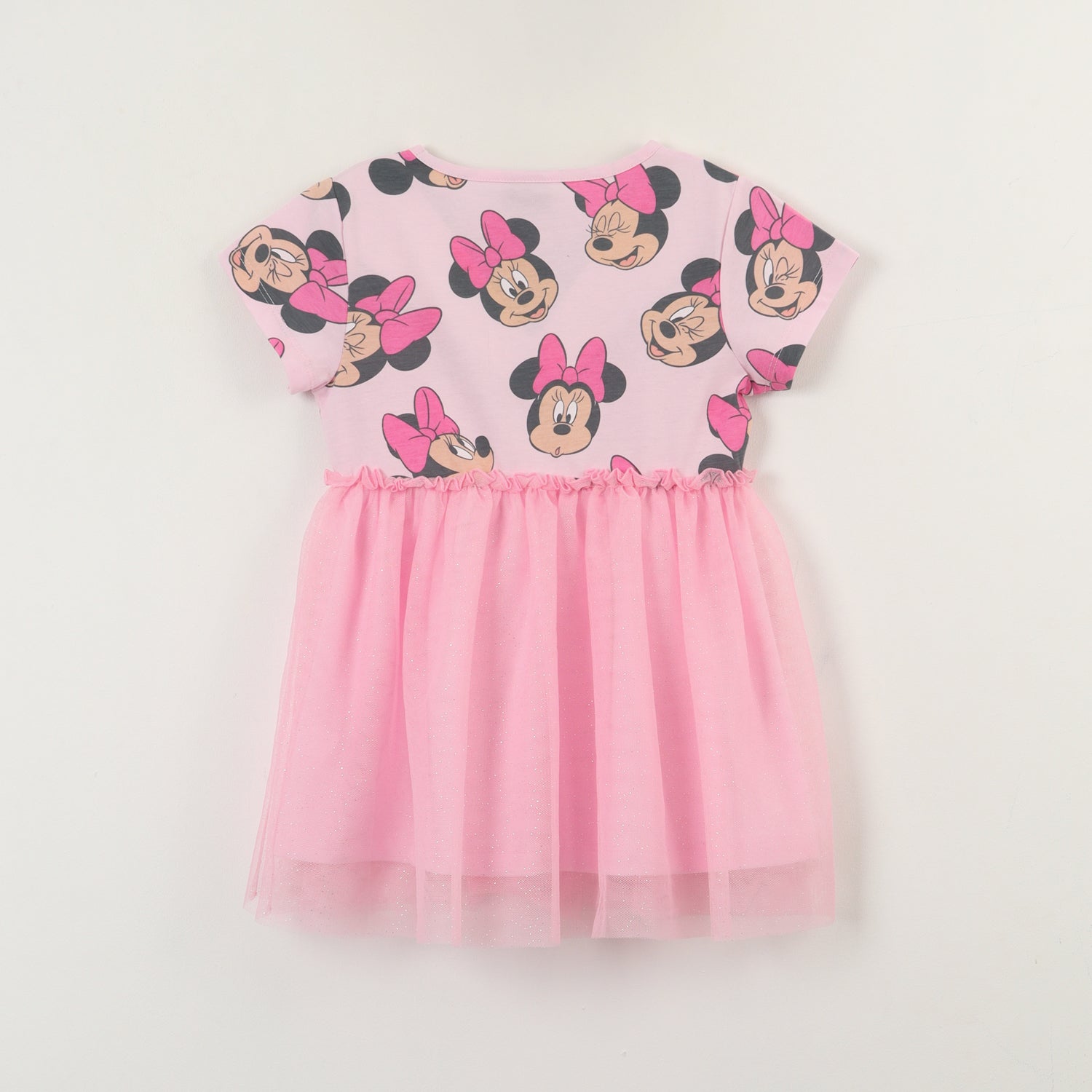 Vestido Niña Tull Minnie Faces Rosado Disney