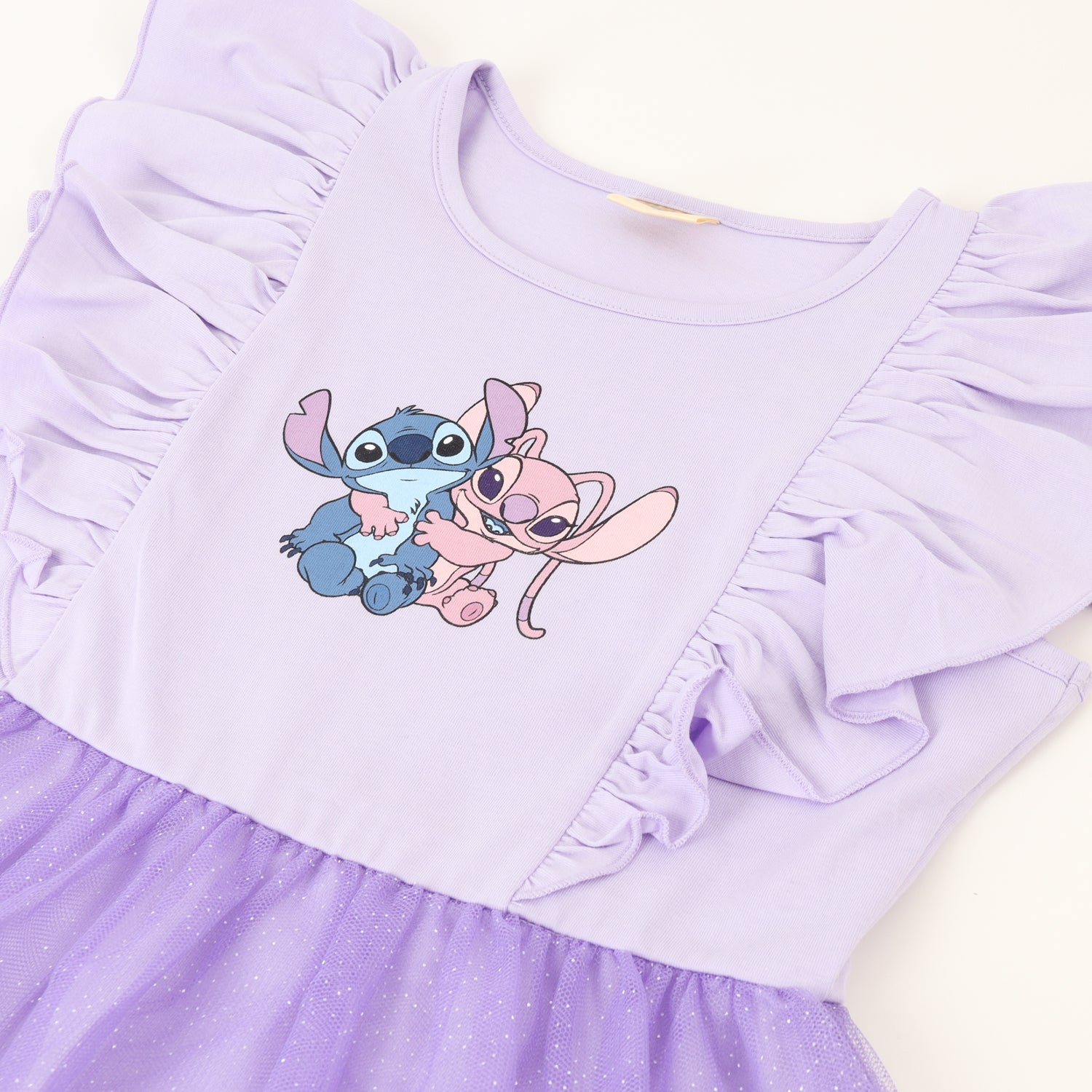 Vestido Niña Tull Lilo & Stitch Angel Hug Morado Disney