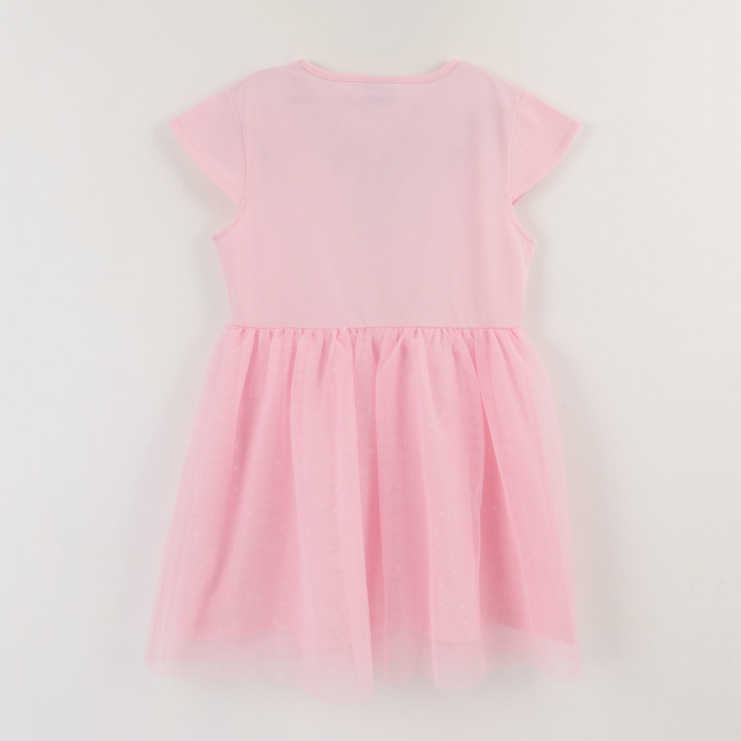 Vestido Manga Corta Niña Rosado Tull Elsa Frozen Disney