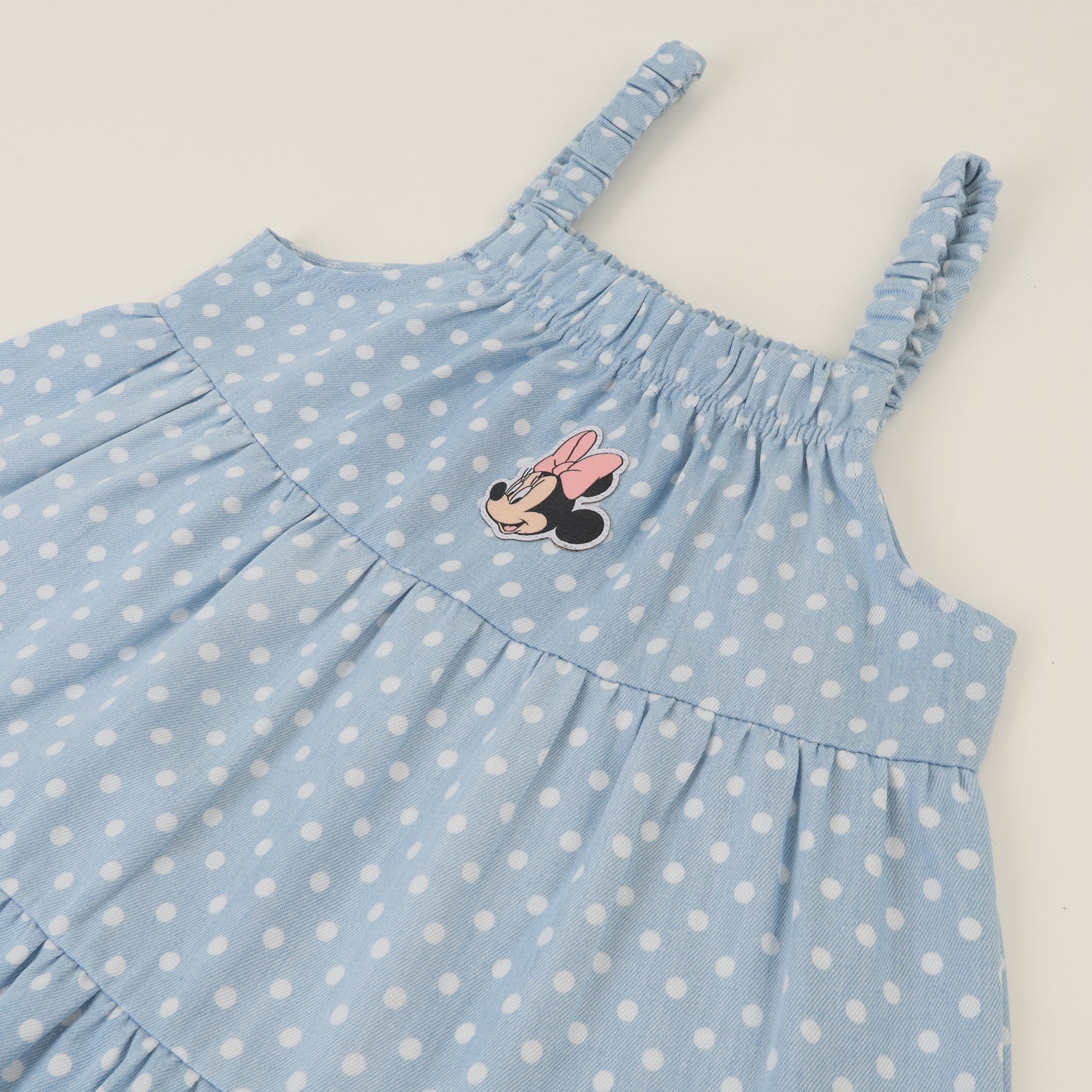 Vestido Sin Manga Niña Azul Print Minnie Disney