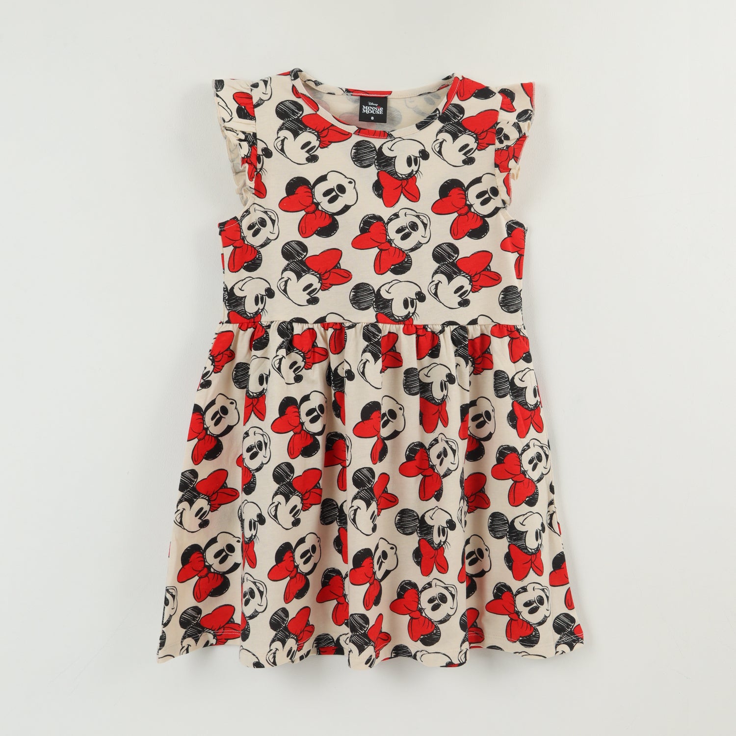 Vestido Sin Manga y Collet Niña Blanco Print Minnie Disney - Vestidos Chile | The Brands Club cl